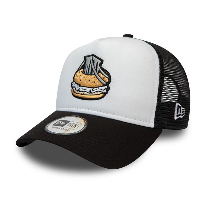 Brooklyn Cyclones MiLB A-Frame Trucker Lippis Mustat - New Era Lippikset Verkossa FI-730624